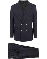 Eleventy - Double-Breasted Suit Jacket And Trousers Two-Piece Set - Lyst