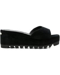 Stella McCartney - Square-Toe Wedge Sandals - Lyst