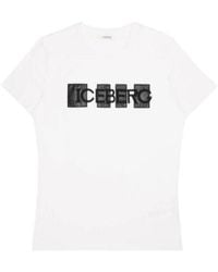 Iceberg - Round Collar Logo T-Shirt - Lyst