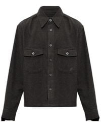 AllSaints - Woven Long Sleeve Shirt Jacket - Lyst