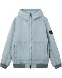 Stone Island - Recycled Hooded Zip Jacket - Lyst