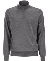 BOSS - Boss Half Zip Knitted Sweater - Lyst