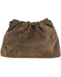 Brunello Cucinelli - Drawstring Logo Embossed Pouch - Lyst