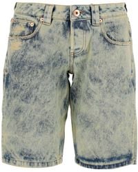 VAQUERA - Logo-Patch Knee-Length Denim Shorts - Lyst
