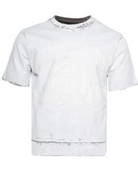 MM6 by Maison Margiela - Logo Embroidered Ribbed Hem T-Shirt - Lyst