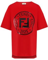 Fendi - Round-Necked T-Shirt - Lyst