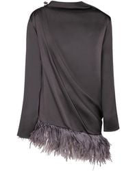 Fabiana Filippi - Ostrich Feather-Trimmed Top - Lyst