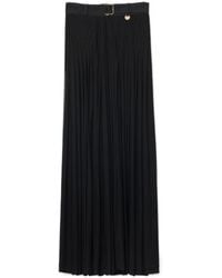 Burberry - Pleated Maxi Skirt - Lyst