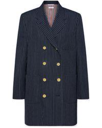 Thom Browne - Pinstripe Double-Breasted Jacket - Lyst