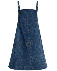 Versace Jeans Couture - Couture Glitter Finish Denim Dress - Lyst