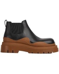 Bottega Veneta - Logo Chelsea Ankle Boots - Lyst