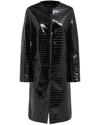 TOTEME - Croc Embossed Leather Coat - Lyst