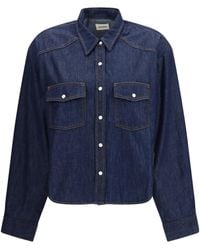 KHAITE - Shirt With Patch Pockets And Curved Hem - Lyst