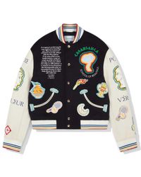 CASABLANCA - Chenille Panelled Patchwork Bomber Jacket - Lyst
