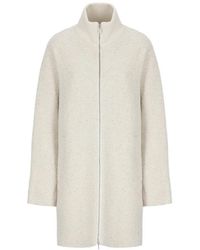 Peserico - Ribbed Collar Sequined Coat - Lyst