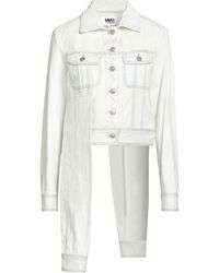 MM6 by Maison Margiela - Light Wash Denim Jacket - Lyst