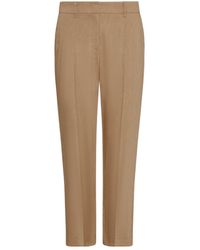 Marella - Slim-Fit Stretch Viscose And Linen Trousers - Lyst