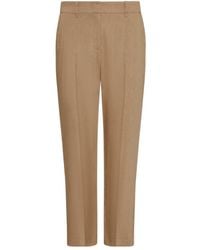 Marella - Slim-Fit Stretch Viscose And Linen Trousers - Lyst