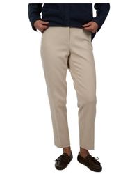 Peserico - Pressed-Crease Straight Leg Trousers - Lyst
