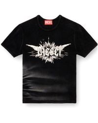 DIESEL トップス コットンリブT t-ele-long-p2 Diesel T-Ele-Long-P2 Cotton T-shirt | Blue | FARFETCH