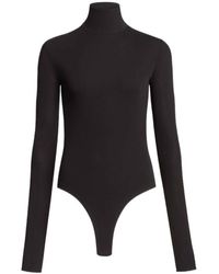 Alaïa - Heart Jersey Bodysuit With Heart-Shaped Back Neckline - Lyst