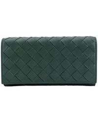Bottega Veneta - Intrecciato Large Flap Wallet - Lyst