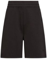 Moncler - Logo Patch Sweat Shorts - Lyst