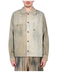 Uma Wang - Faded-Effect Long-Sleeve Shirt - Lyst