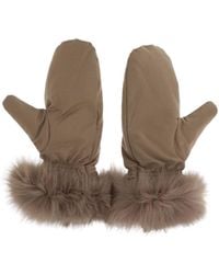 Yves Salomon - Fur Trim Mittens - Lyst