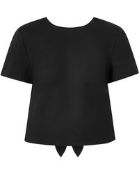 Cult Gaia - Safa Bow-Decorated Backless Shirt - Lyst