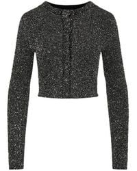 LoveShackFancy - Ferra Cropped Sparkle Cardigan - Lyst