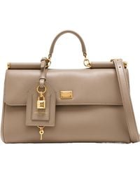 Dolce & Gabbana - Logo Plaque Medium Sicily Handbag - Lyst