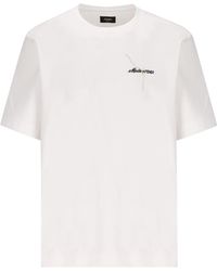 Fendi - Logo Embroidered Crewneck T-Shirt - Lyst