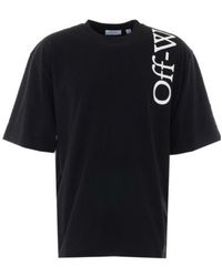 Off-White c/o Virgil Abloh - Vertical Bookish Logo-Print T-Shirt - Lyst