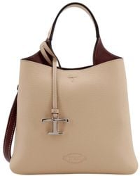 Tod's - Timeless Logo Plaque Tote Bag - Lyst