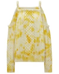 JW Anderson - Cold-Shoulder Cable-Knit Jumper - Lyst