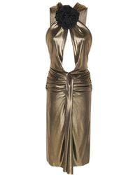 Saint Laurent - Cut-Out Sleeveless Dress - Lyst