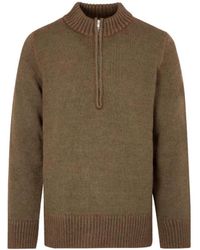 Maison Margiela - Half-Zip Knit Jumper - Lyst