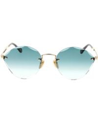 Chloé - Chloé Eyewear Geometric-Frame Rimless Sunglasses - Lyst