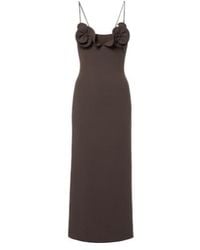 Magda Butrym - Floral-Appliqué Wool-Blend Midi Dress - Lyst