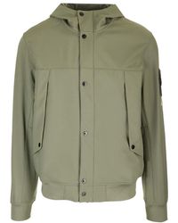 Stone Island - Button-Up Hooded Jacket - Lyst