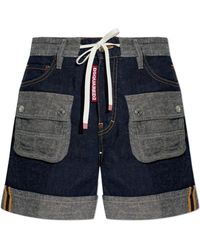 DSquared² - Drawstring Cargo Shorts - Lyst