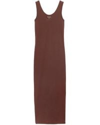 Prada - Logo-Triangle Sleeveless Knitted Dress - Lyst
