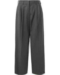 Blazé Milano - Fox Pleated Wool-Twill Straight-Leg Pants - Lyst