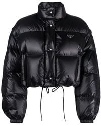 Prada - Logo-Plaque Detachable-Sleeved Jacket - Lyst