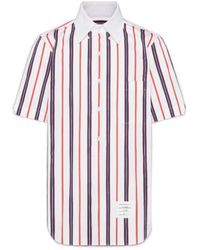 Thom Browne - Repp Striped Poplin Shirt - Lyst