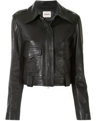KHAITE - The Cordelia Long-Sleeved Leather Jacket - Lyst