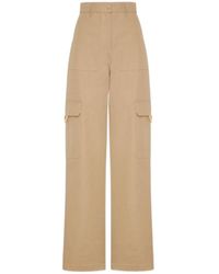 Valentino - High Waist Wide Leg Trousers - Lyst