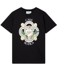 CASABLANCA - Illustration-Printed Crewneck T-Shirt - Lyst