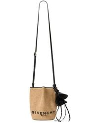 Givenchy - Snap Nano Raffia Bucket Bag - Lyst
